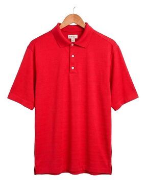 Walter Hagen Mens Red Golf Polo Shirt L Short Sleeve Solid Casual Sporty Top